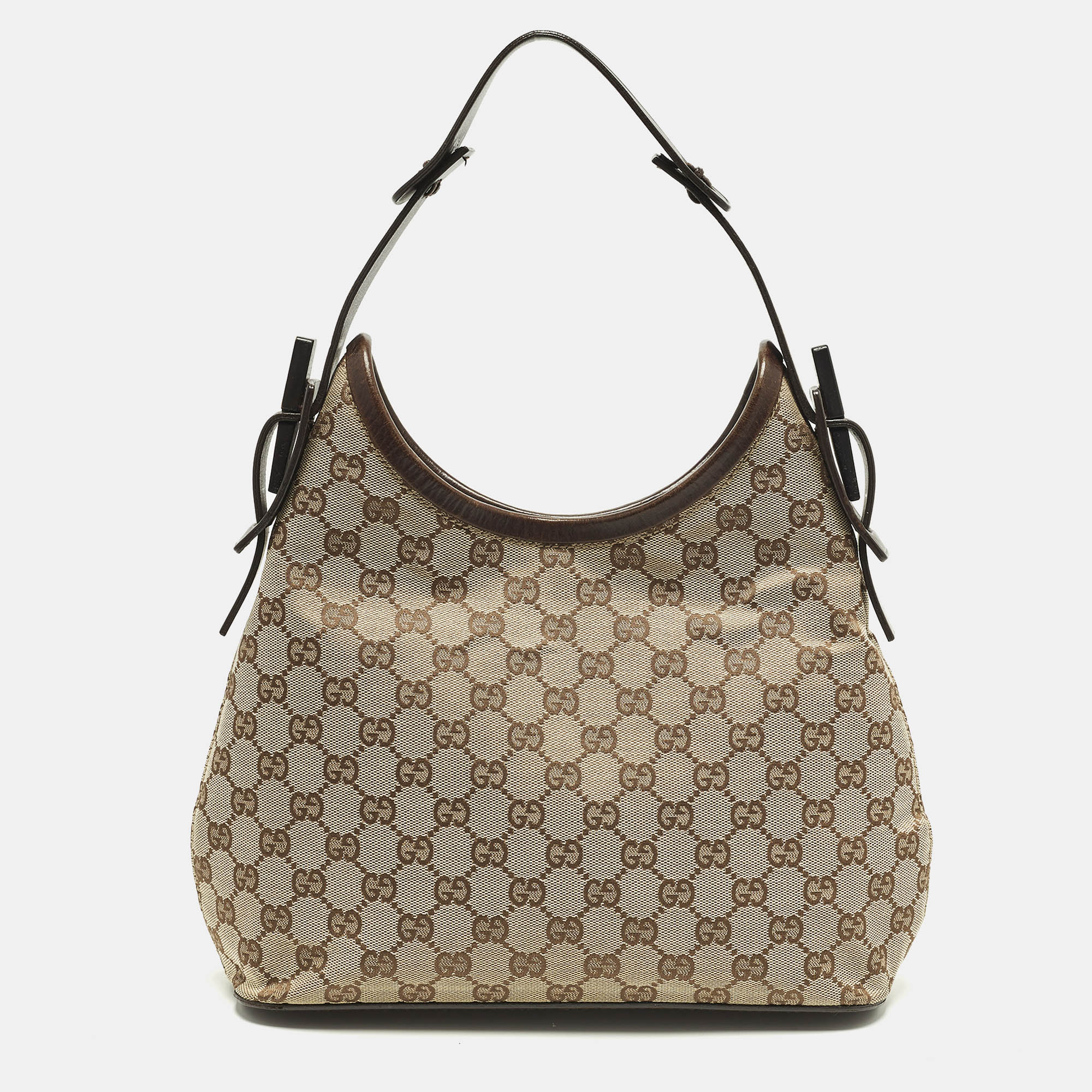 

Gucci Beige/Brown GG Canvas and Leather Hobo