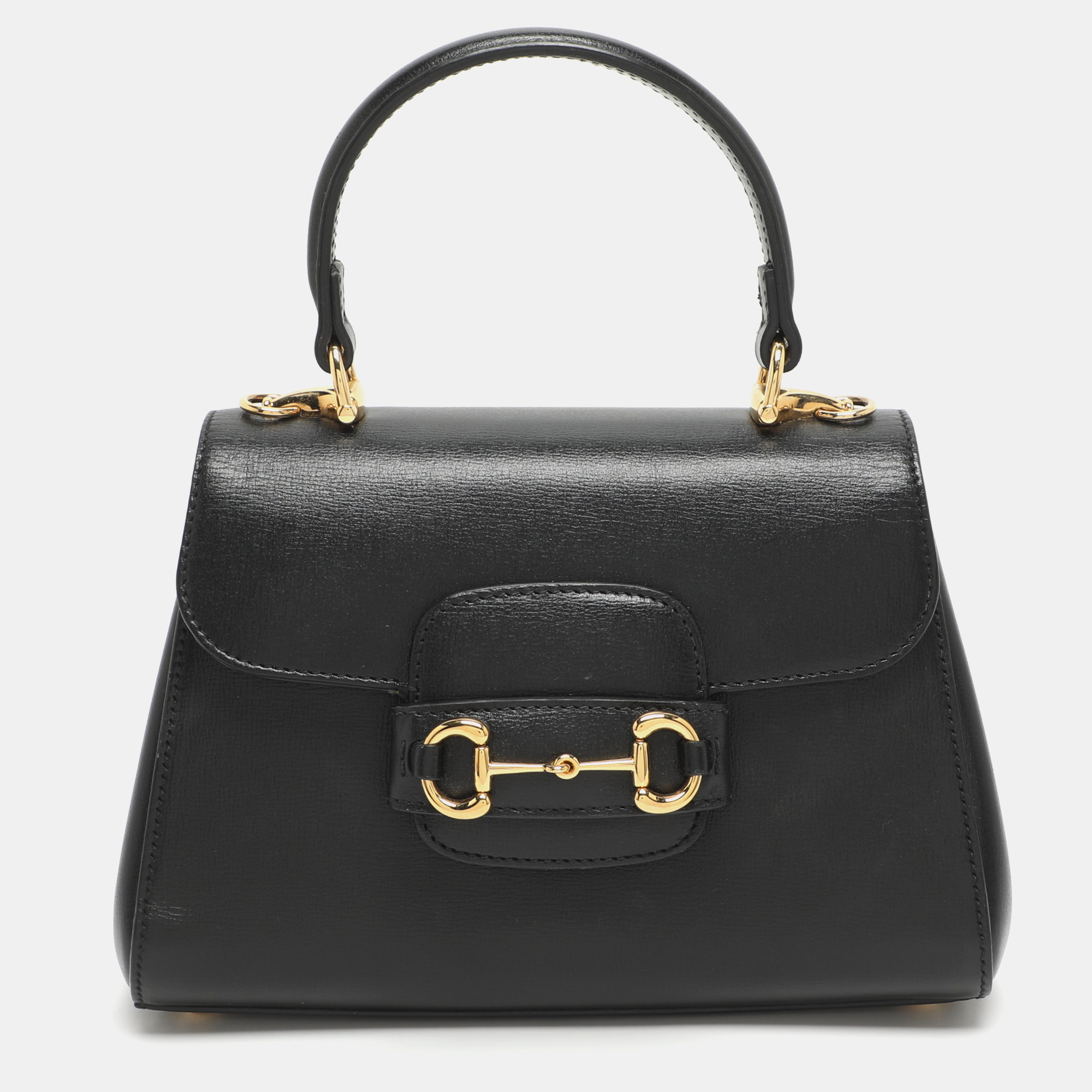 

Gucci Horsebit 1955 Black Leather Top Handle Bag