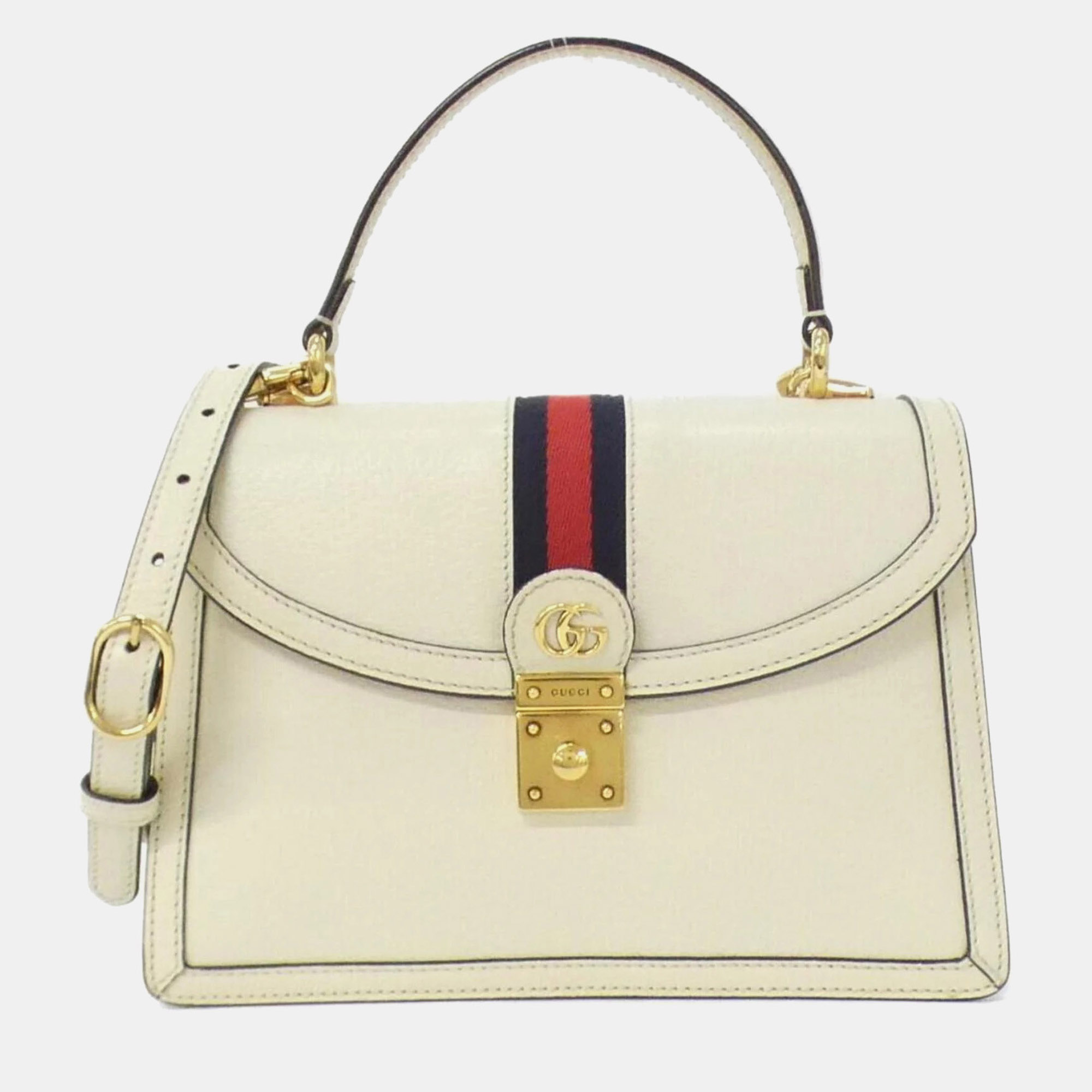 

Gucci Ophidia Leather Handbag, White