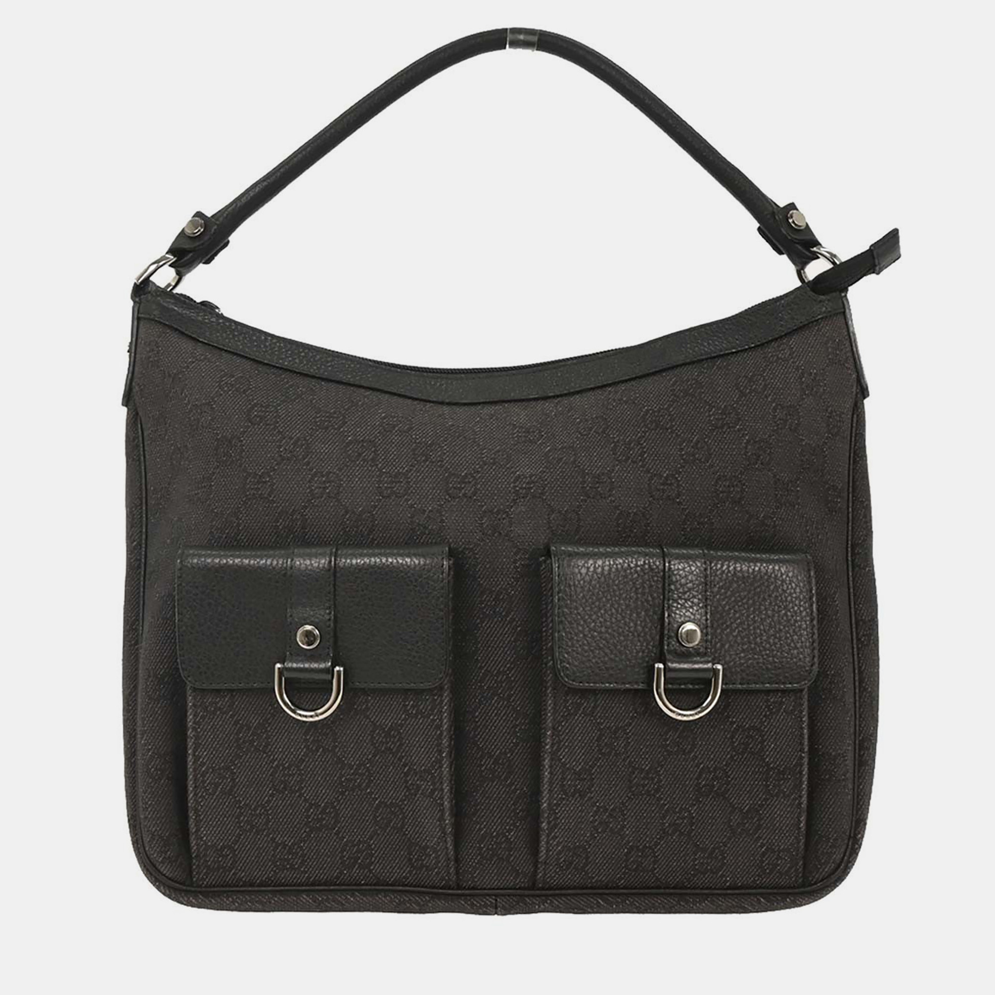 

Gucci Dark Gray Black GG Handbag