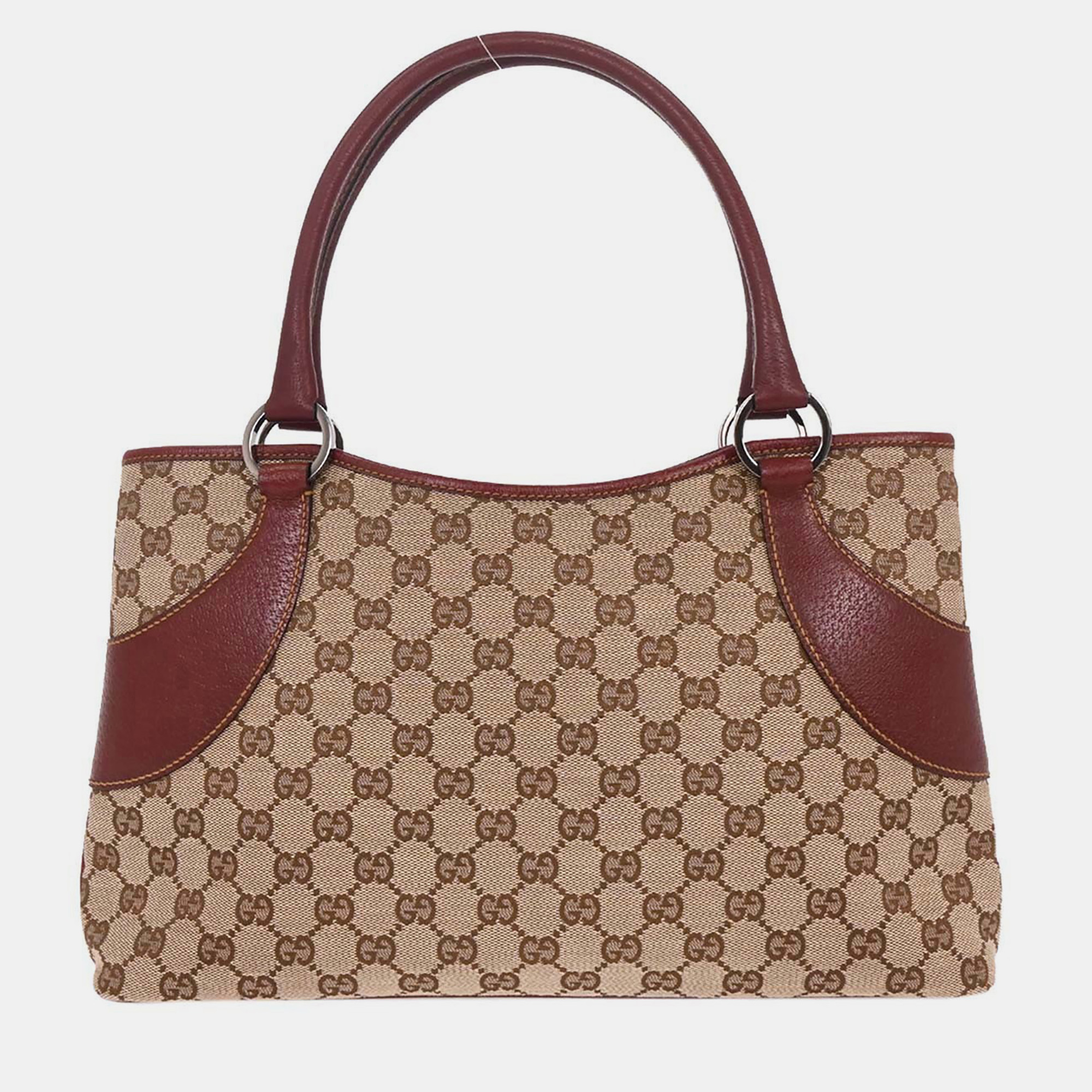 

Gucci Brown Bordeaux GG Tote Bag