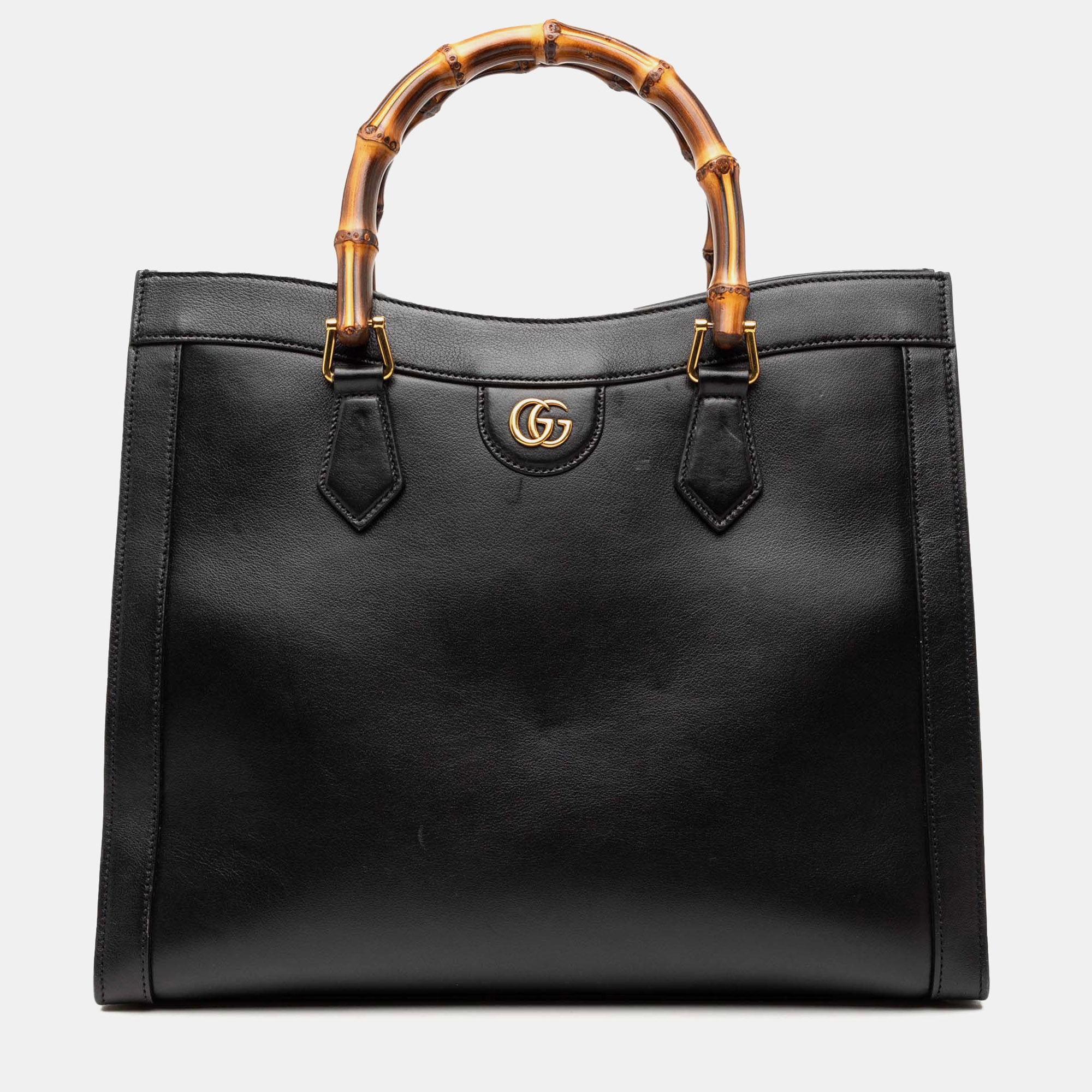 

Gucci Black Medium Bamboo Calfskin Diana Tote