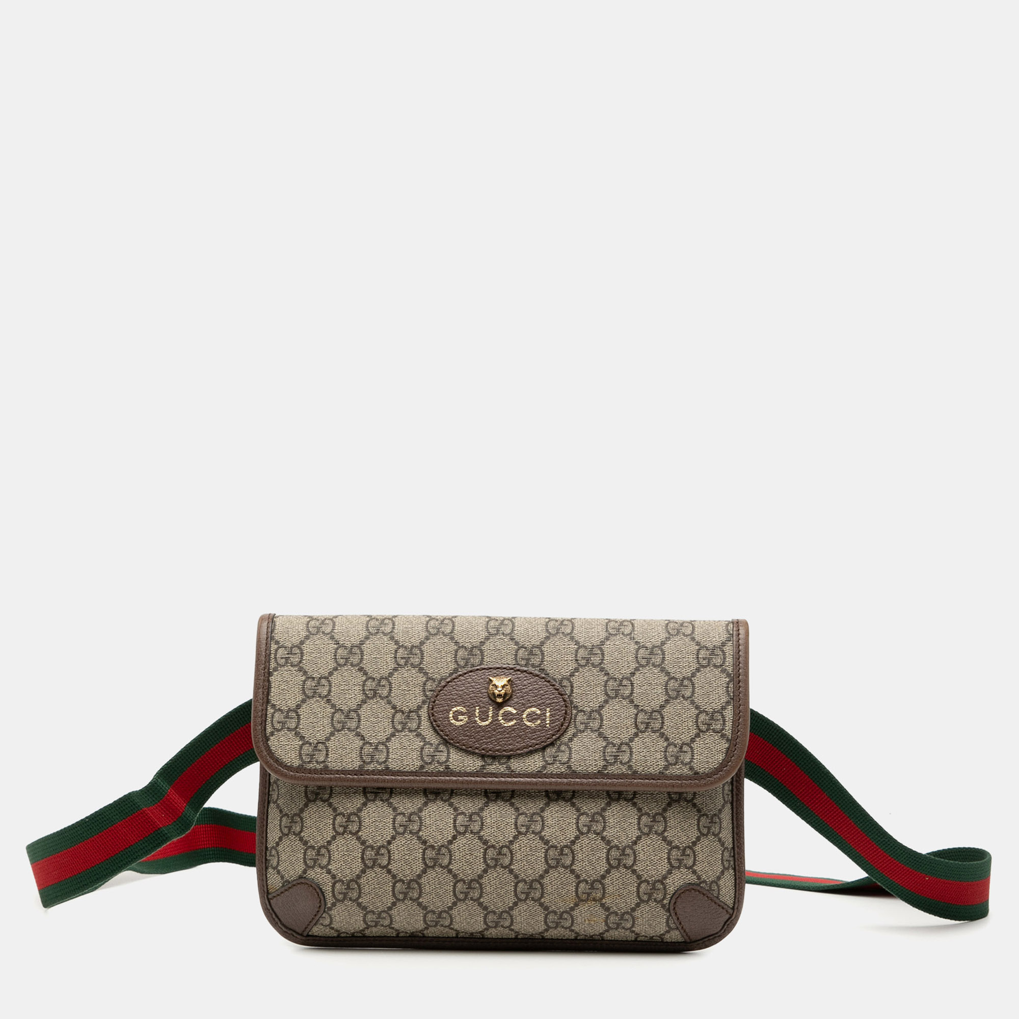 

Gucci Brown GG Supreme Web Neo Vintage Belt Bag