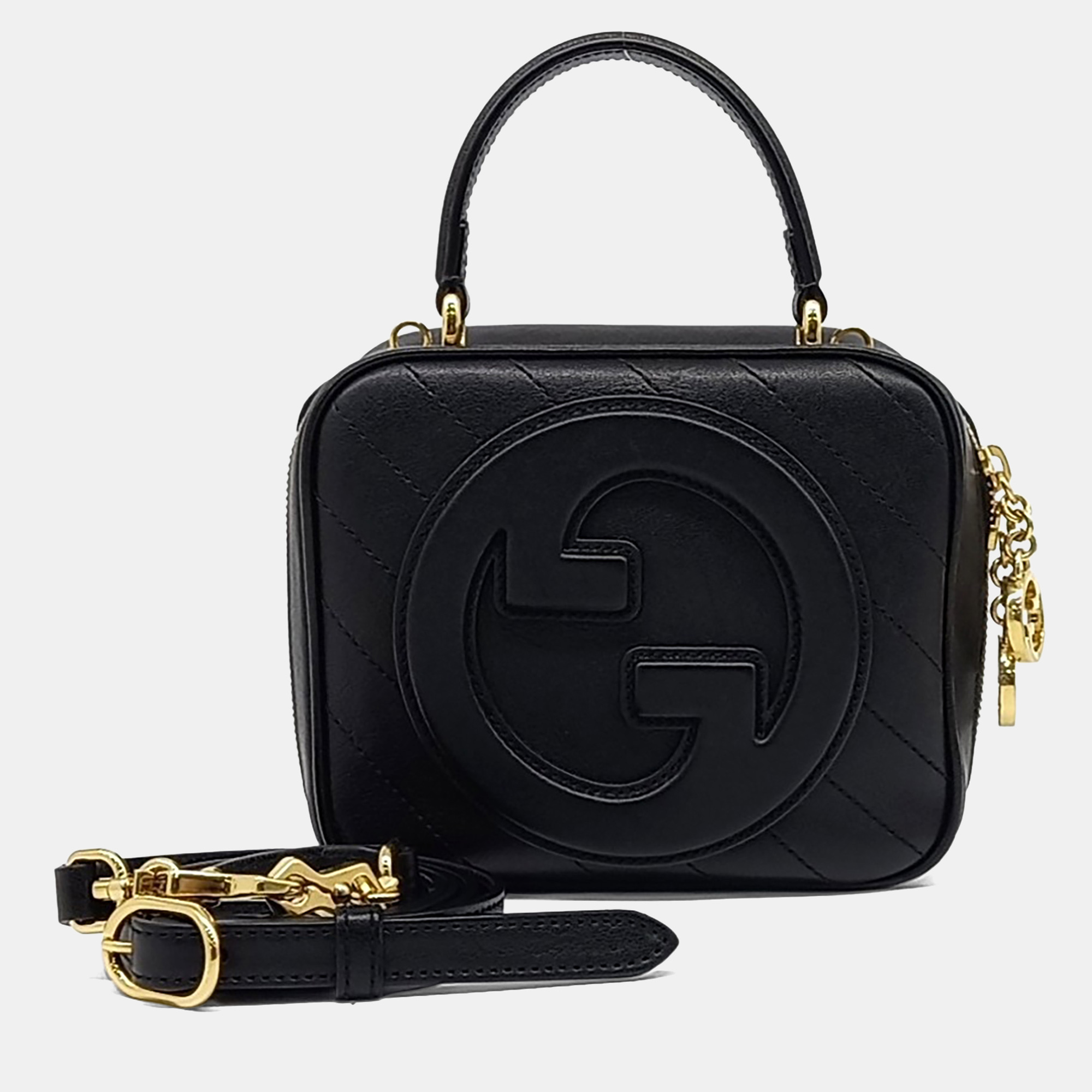 

Gucci Black Leather Blondie Top Handle Bag