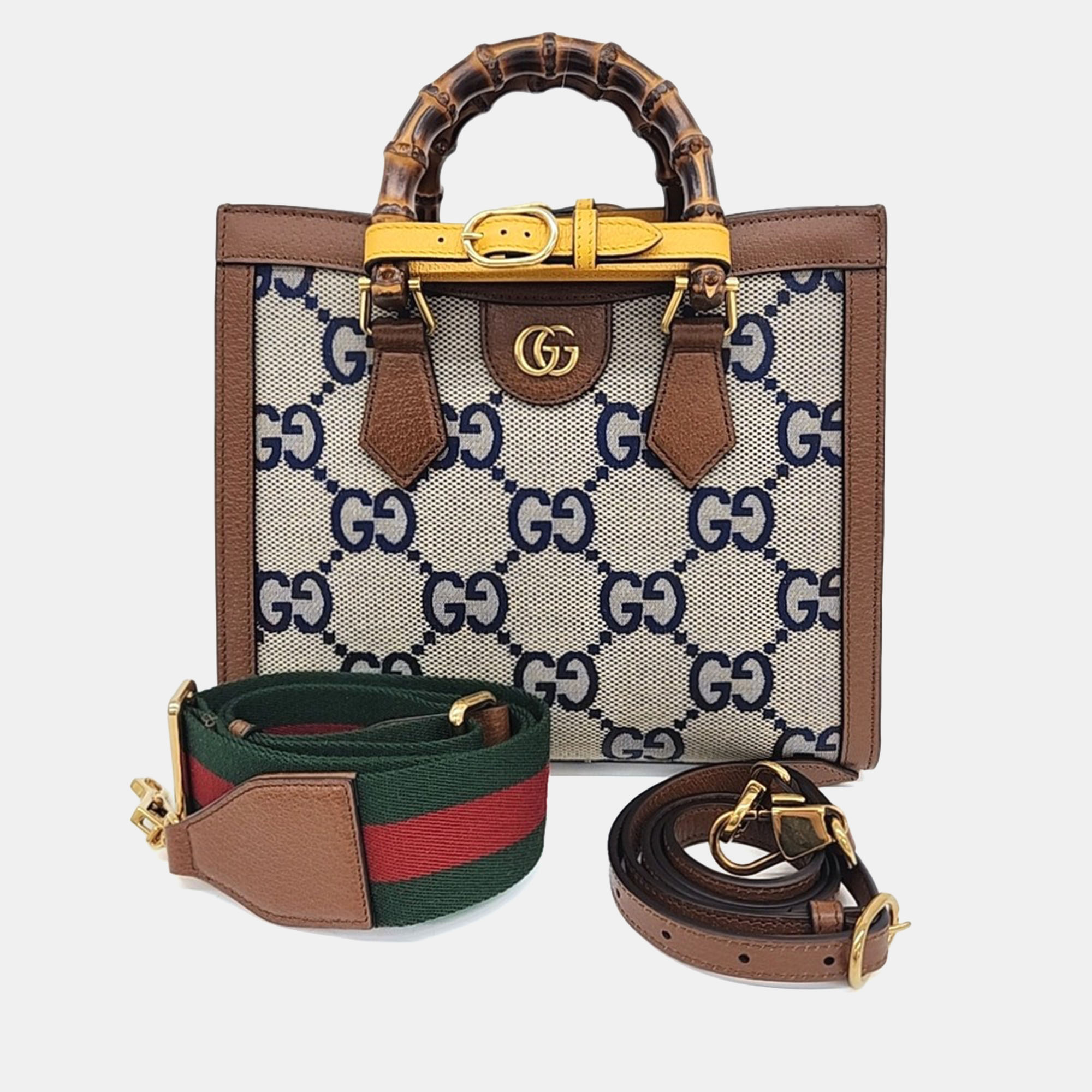 

Gucci Brown Bamboo and Coated Canvas Diana Tote and Shoulder Bag