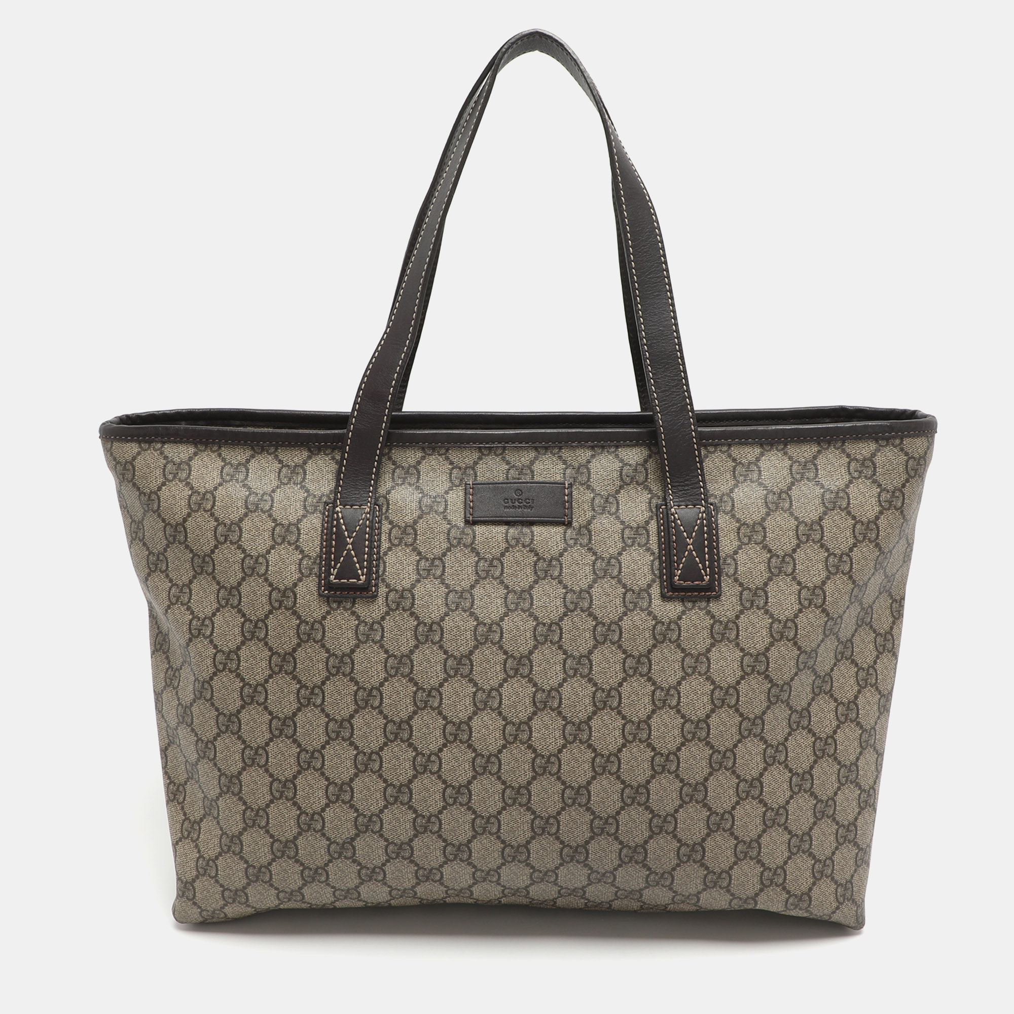 

Gucci Beige/Brown GG Coated Canvas and Leather Shopper Tote
