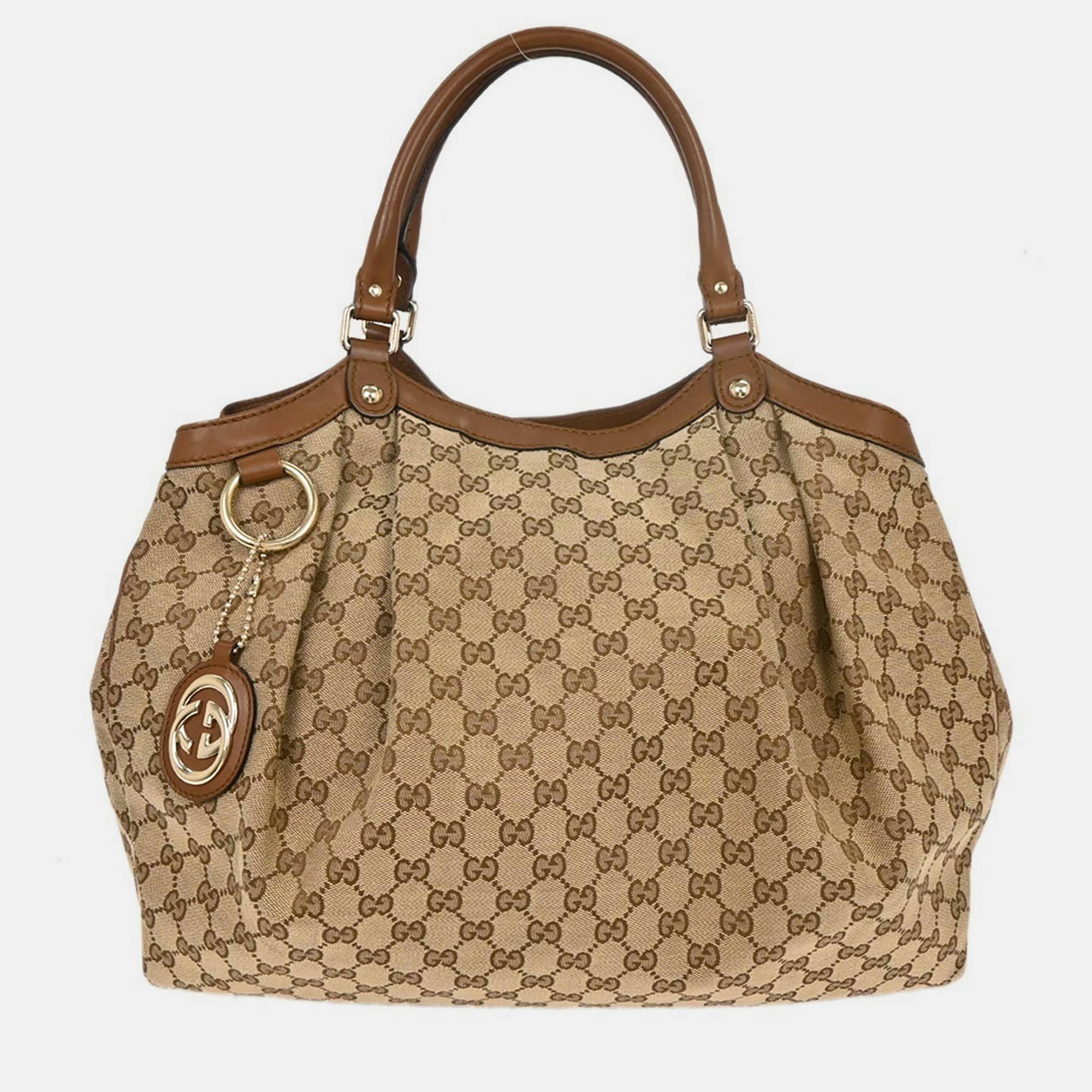 

Gucci Beige Canvas GG Tote Handbag
