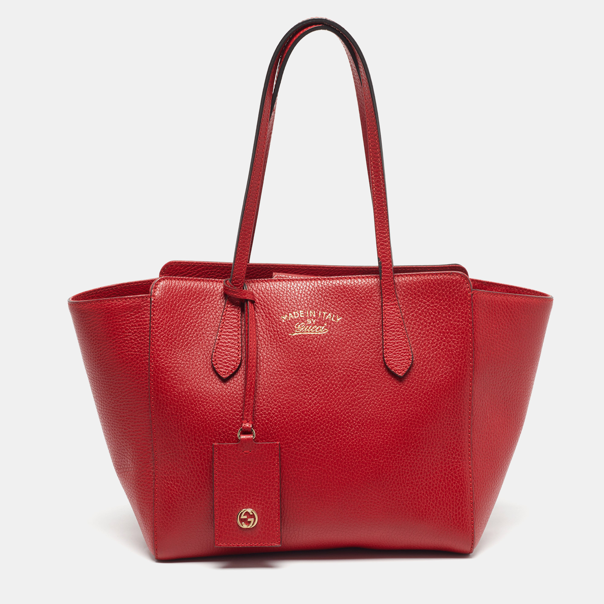 

Gucci Swing  Red Leather Tote