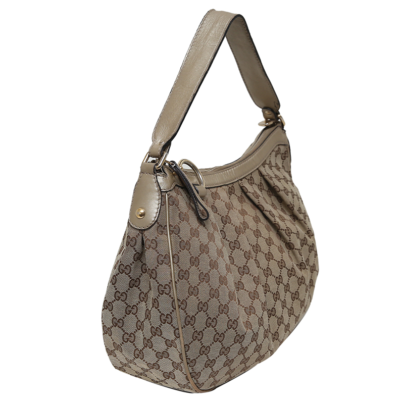 

Gucci Beige/Ebony GG Canvas Sukey Hobo, Multicolor