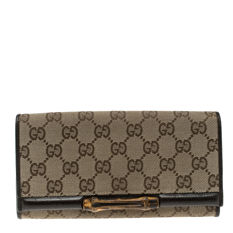 Gucci Beige GG Canvas Bamboo Continental Wallet Gucci | TLC