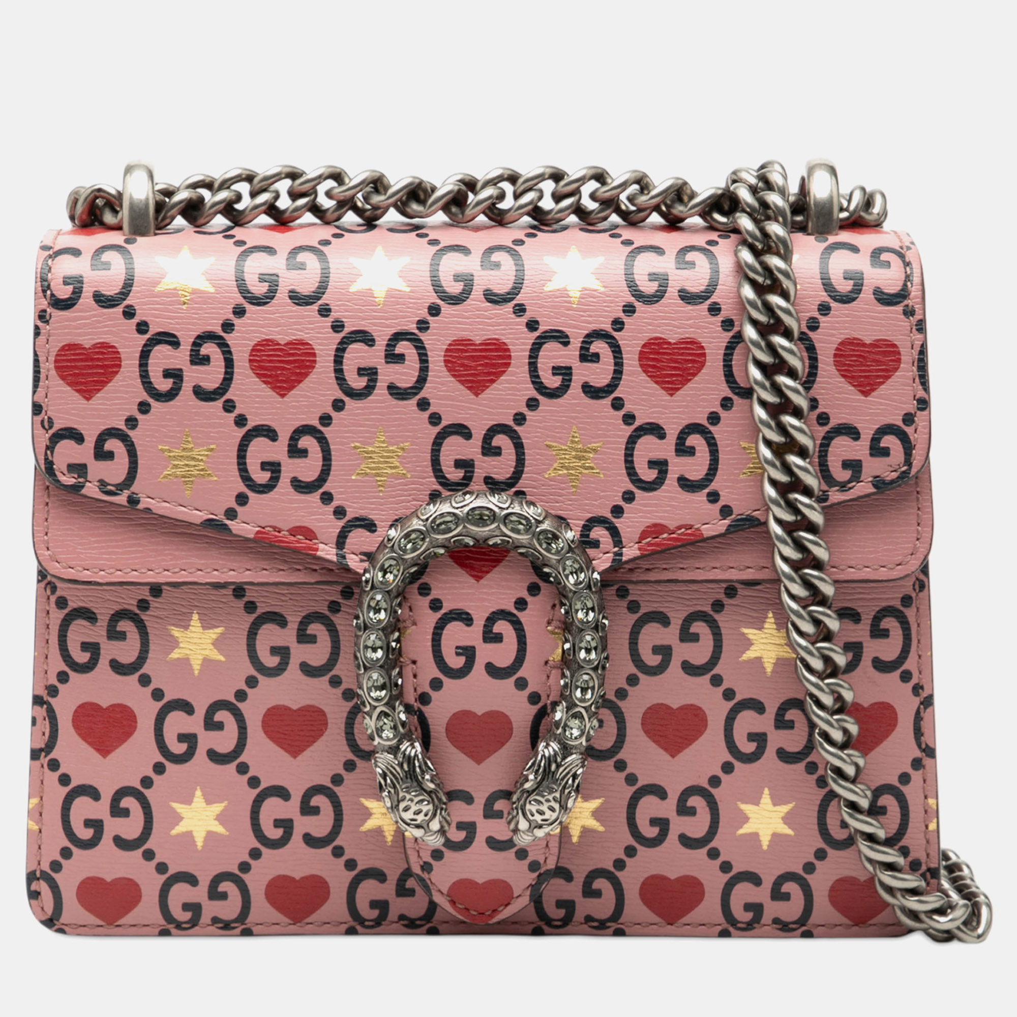 

Gucci Pink Small Leather Valentines Day Dionysus Crossbody