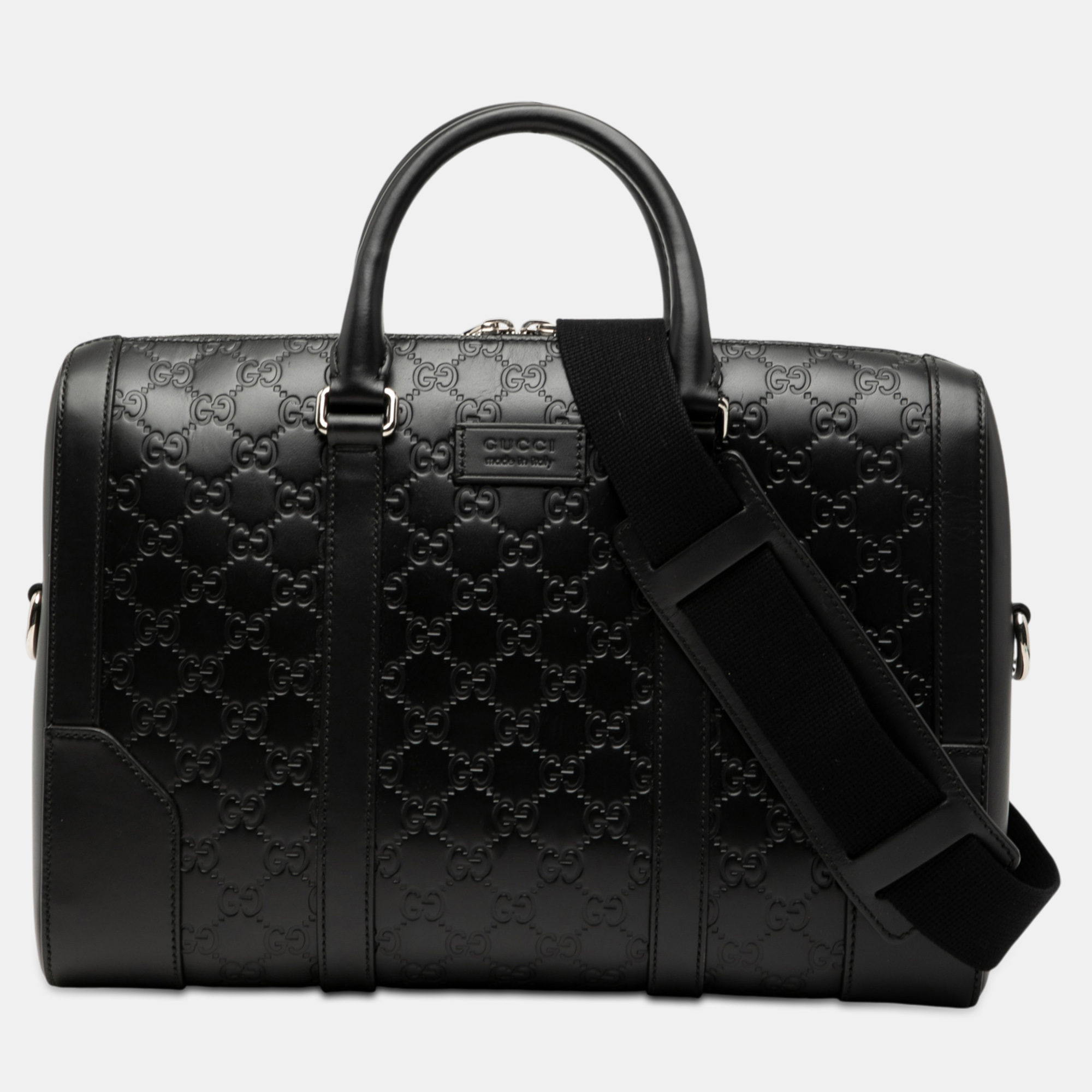

Gucci Black Guccissima Business Bag