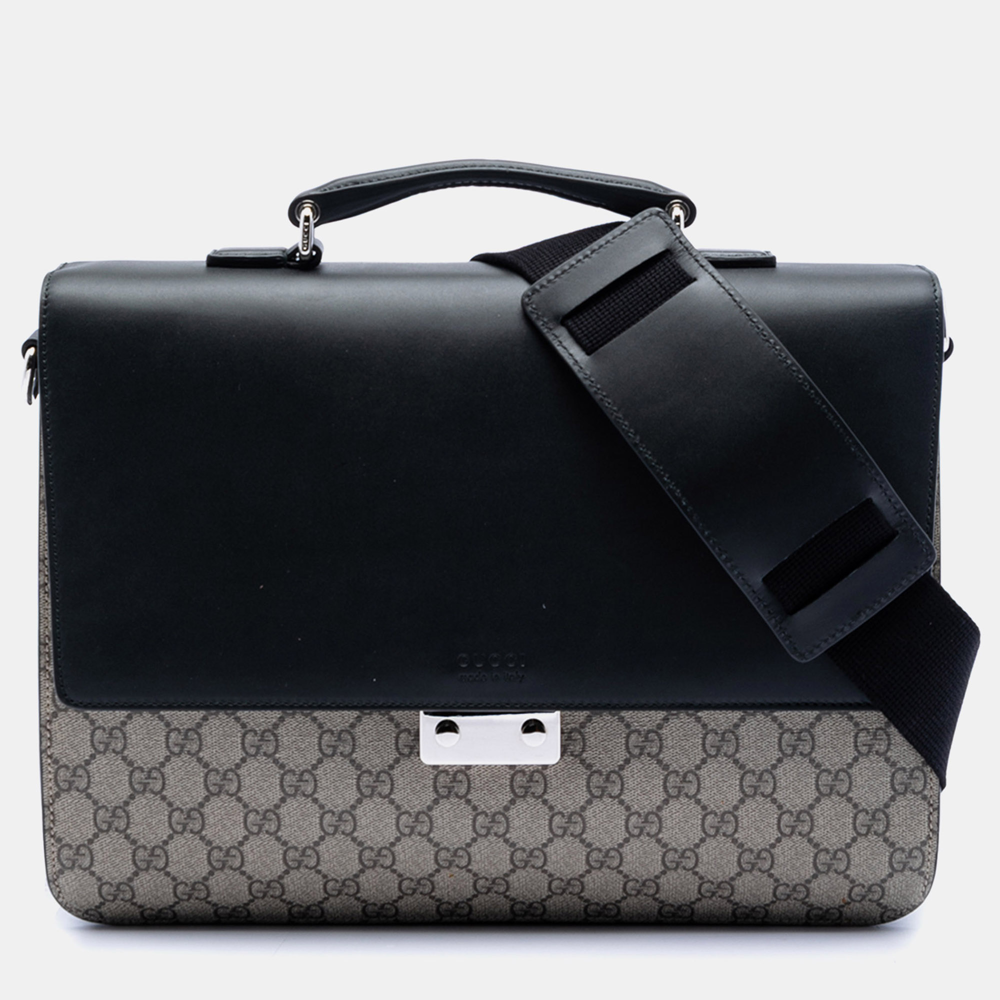 

Gucci Black Brown GG Supreme Briefcase