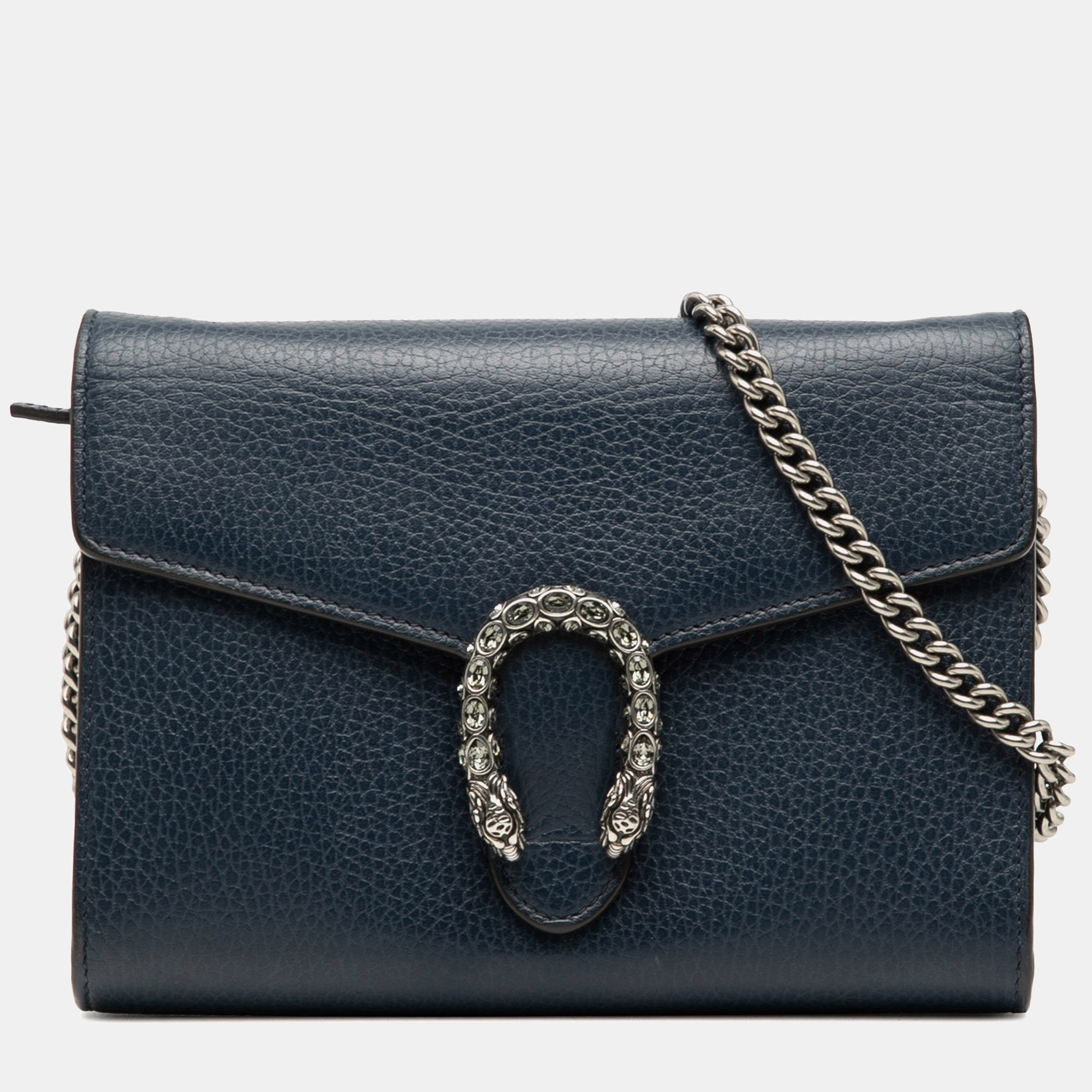 

Gucci Blue Mini Leather Dionysus Wallet on Chain