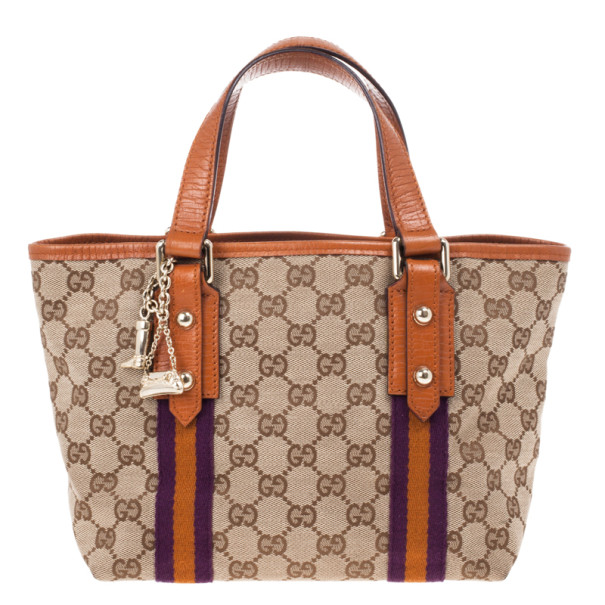 مملوكة مسبقًا Gucci Beige Monogram Jolicoeur Mini Tote