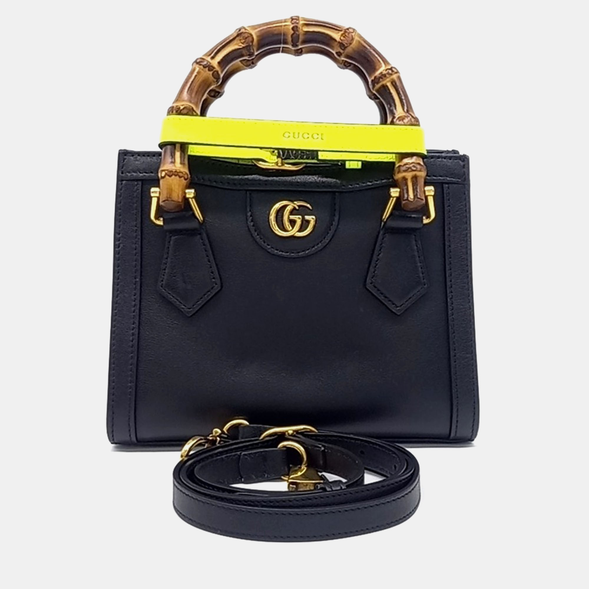 

Gucci Diana Black Bamboo and Leather Tote Shoulder Bag