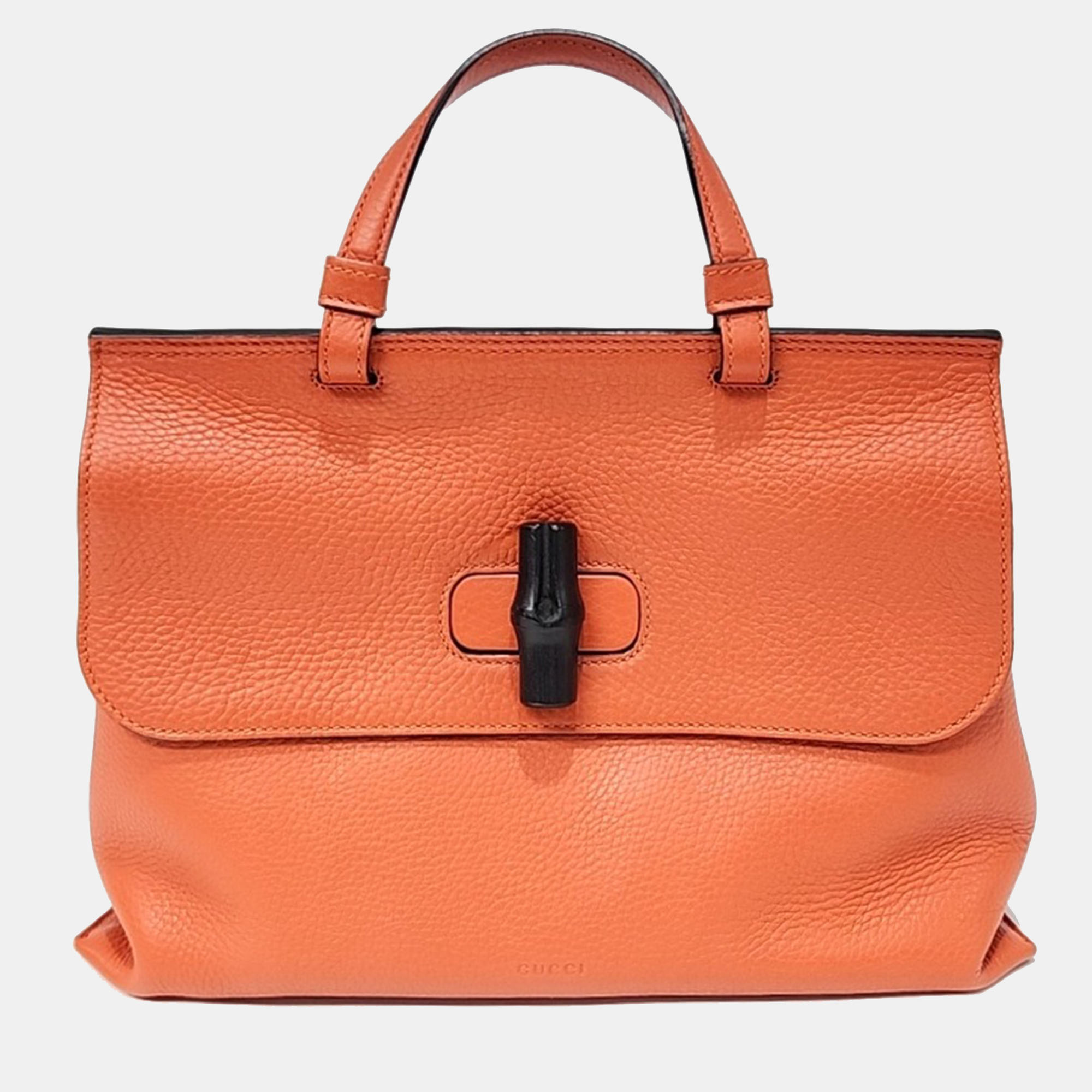 

Gucci Orange Leather Daily Tote Bag (392013)