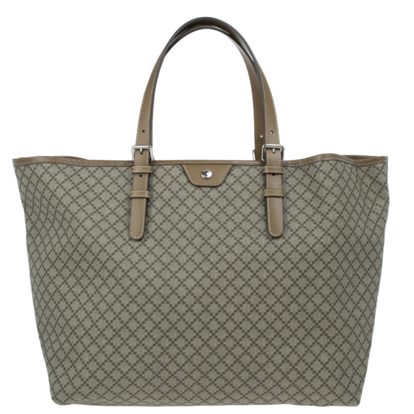 مملوكة مسبقًا Gucci Beige Diamante Canvas Large Shopper