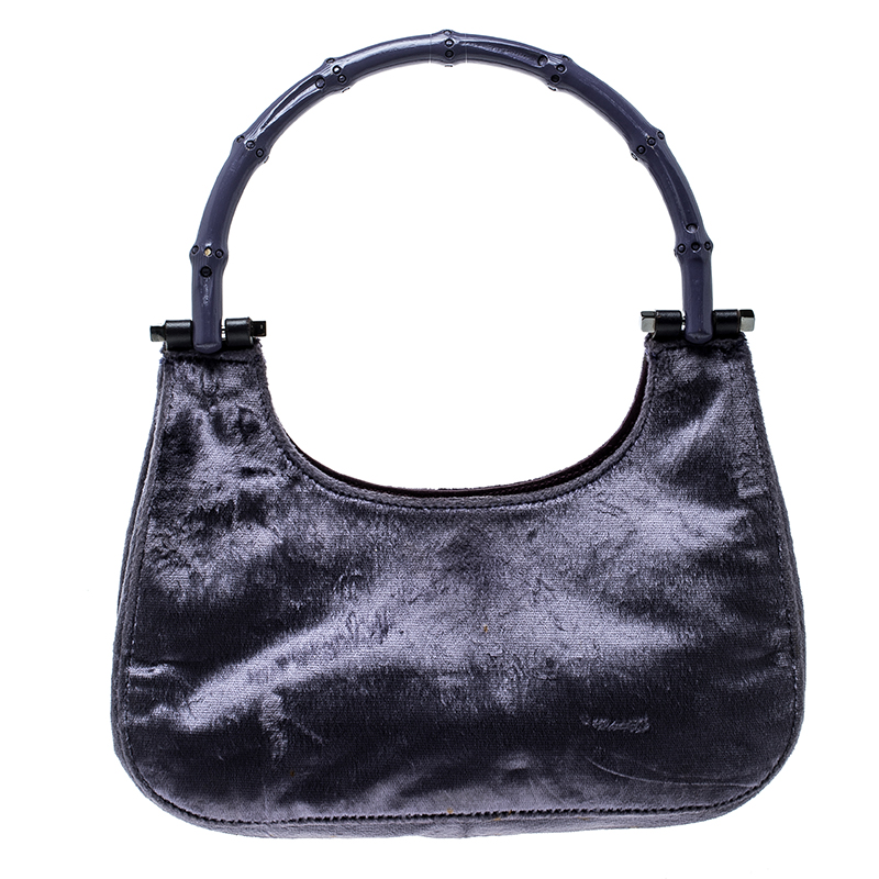 purple velvet handbag