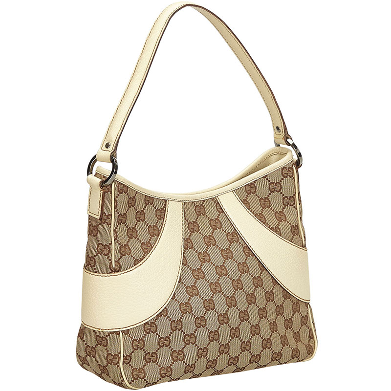 

Gucci White Jacquard Guccissima Shoulder Bag, Brown