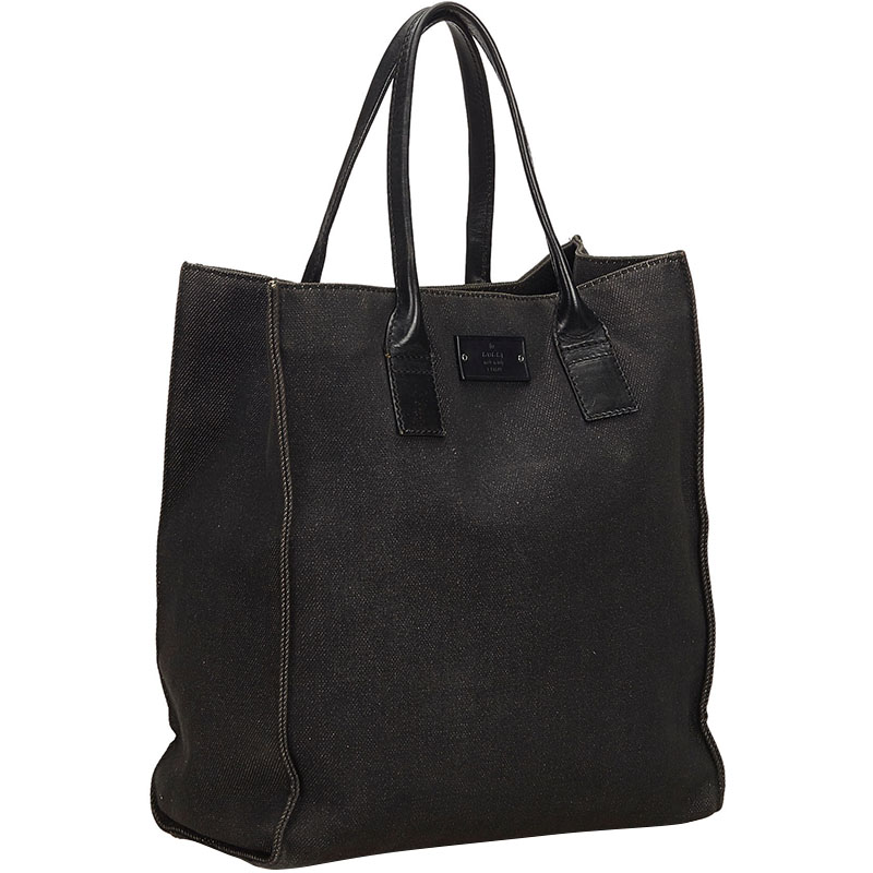 

Gucci Black Denim Guccissima Canvas Tote Bag