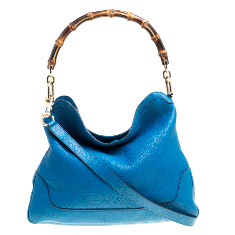 Gucci Blue Leather Medium Diana Bamboo Shoulder Bag Gucci | TLC