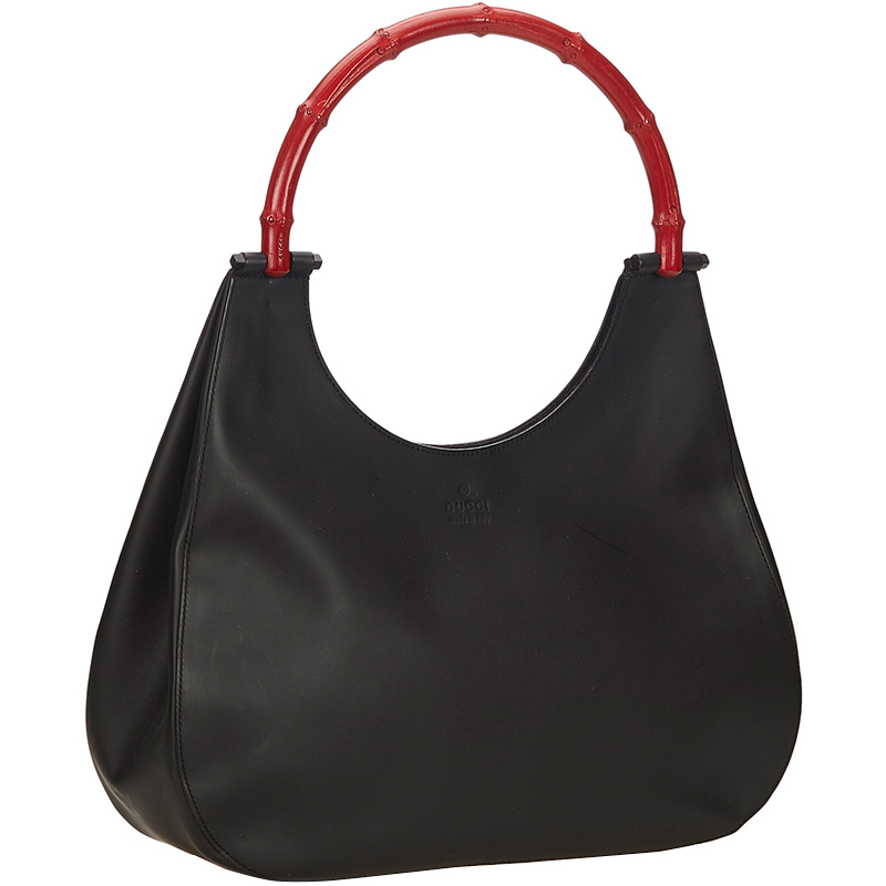 

Gucci Black Bamboo/Leather Shoulder Bag