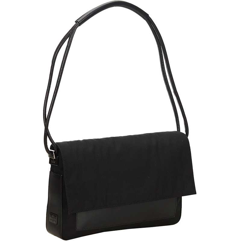 

Gucci Black Canvas Shoulder Bag
