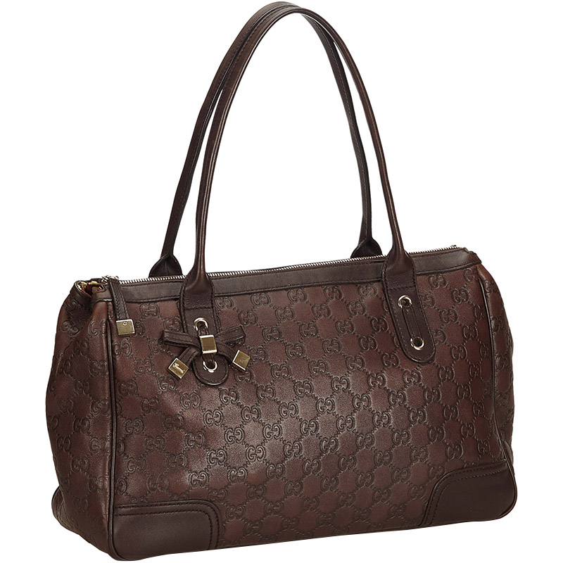 

Gucci Brown Leather Guccissima Princy Bag