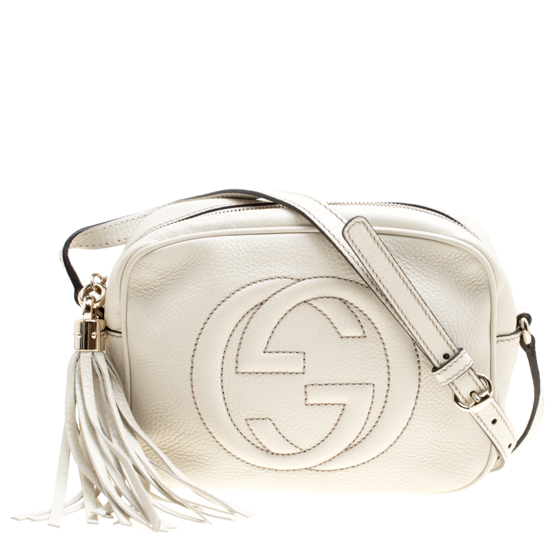 Gucci Off White Leather Small Soho 