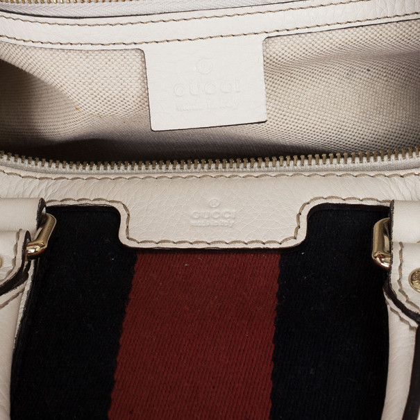 Boston leather handbag Gucci White in Leather - 28133315