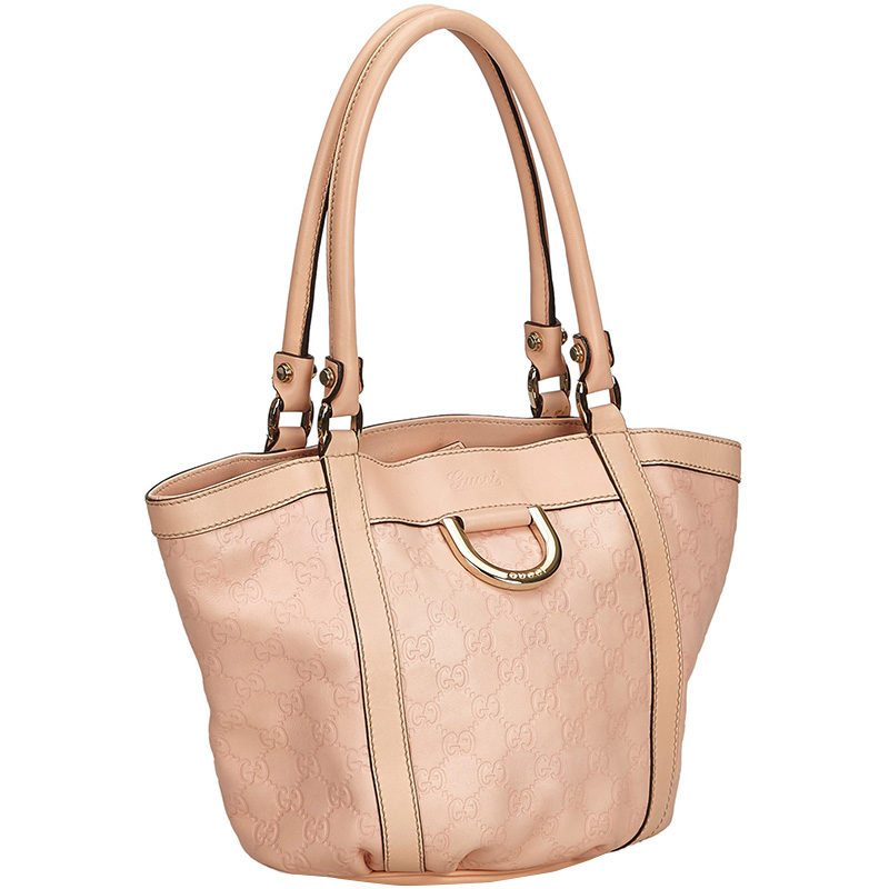 

Gucci Pink Guccissima Canvas Tote Bag