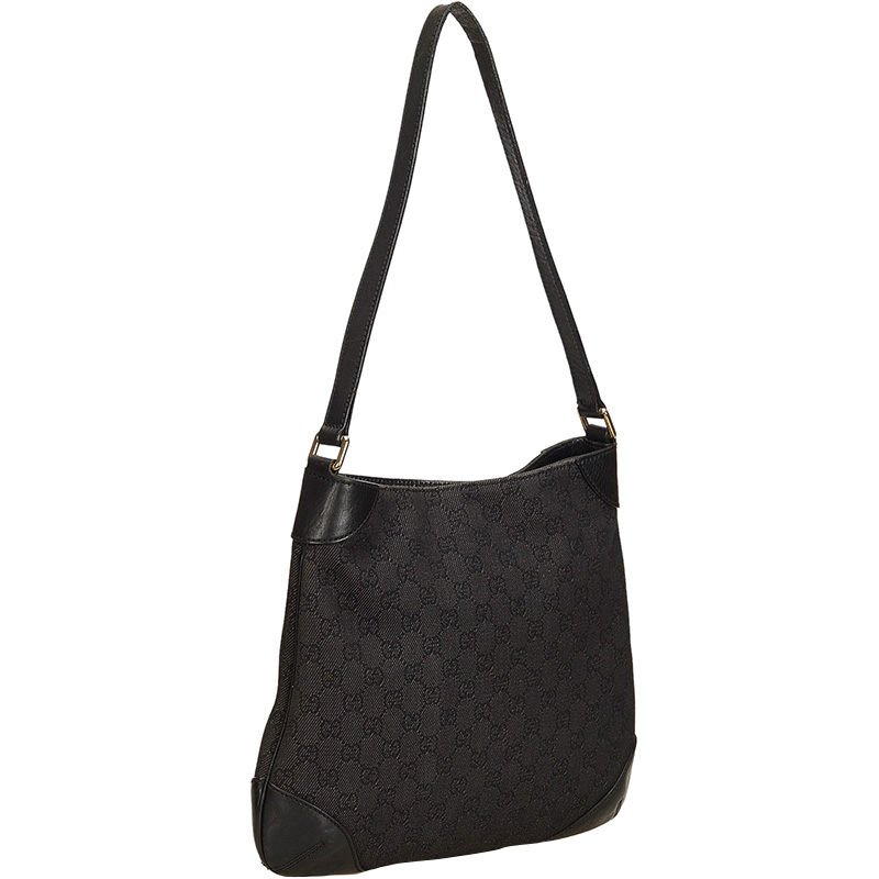 

Gucci Black Canvas Guccissima Shoulder Bag