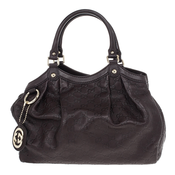 Pre Owned Gucci Guccissima Leather Medium Tote