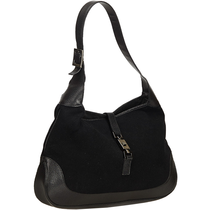 

Gucci Black Canvas And Leather Jackie Shoulder Bag