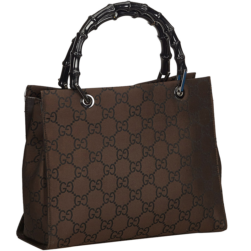 

Gucci Brwon Jacquard Guccissima Tote Bag, Brown