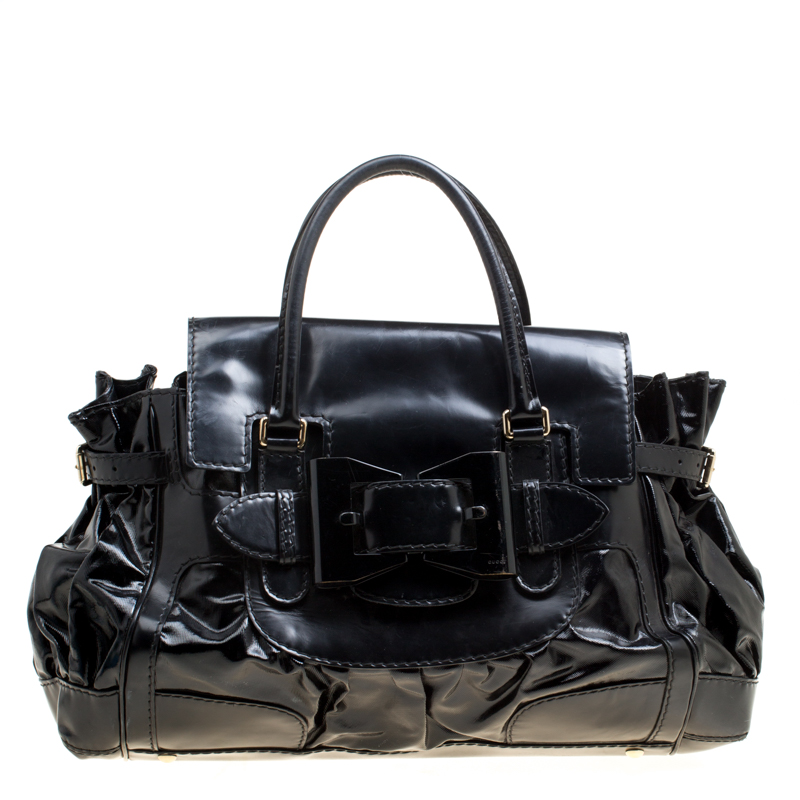 مملوكة مسبقًا حقيبة غوتشي كوين جلد وكانفاس GG بيج وبني كبيرة