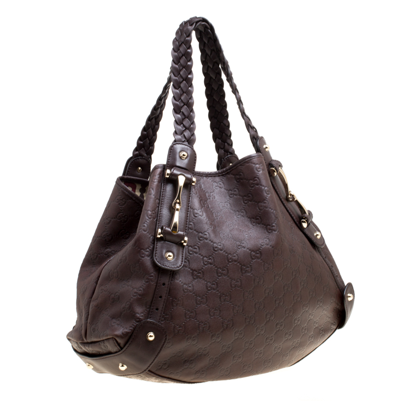 Preloved GUCCI Brown Guccisima Leather Horsebit Shoulder Bag 115867166 –  KimmieBBags LLC