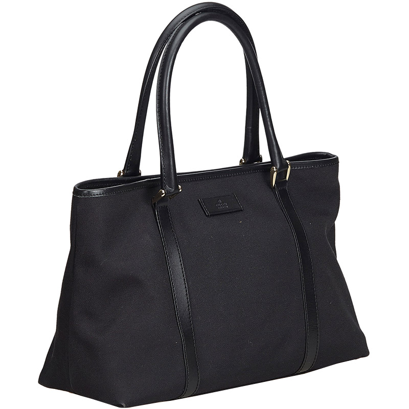 

Gucci Black Canvas And Leather Tote
