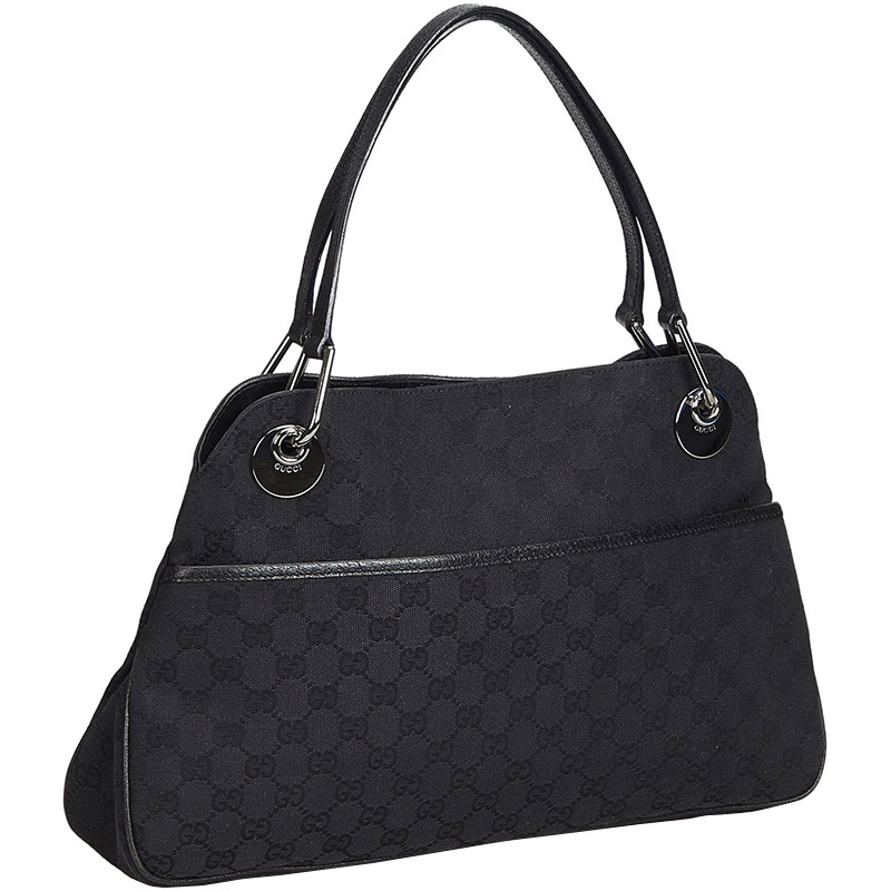 

Gucci Black Canvas Eclipse GG Tote Bag