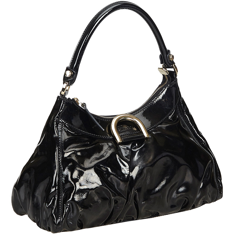 

Gucci Black Patent Leather Abbey D-Ring Everyday Bag