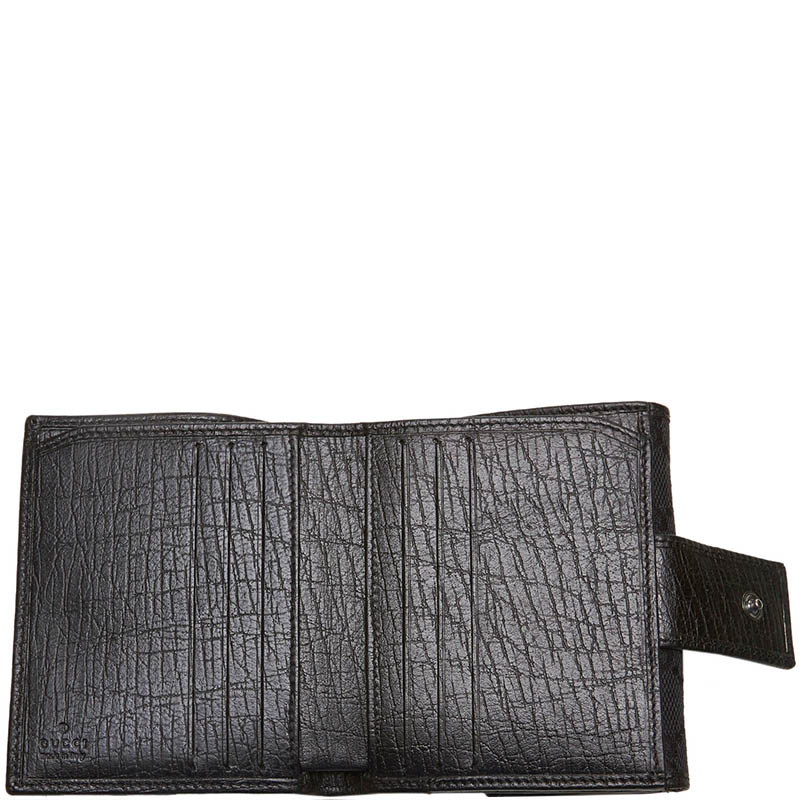 

Gucci Black Guccissima Bamboo Jacquard Small Wallet