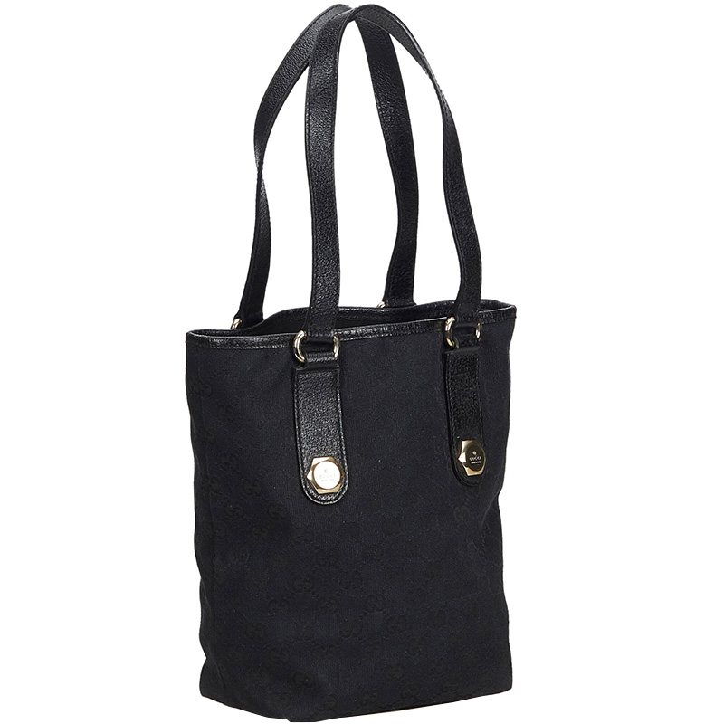 

Gucci Black Jacquard GG Canvas Tote Bag