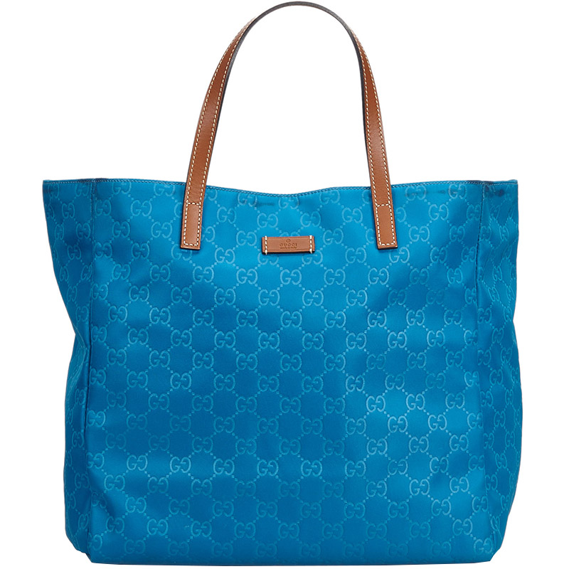 gucci blue tote