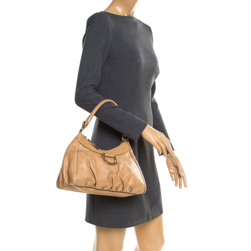 

Gucci Light Brown Guccissima Leather Small D Ring Shoulder Bag