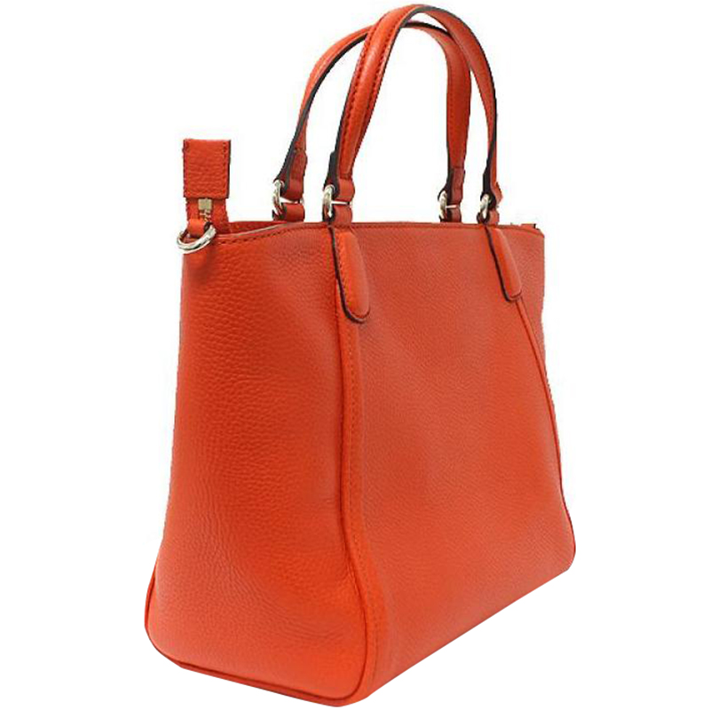 

Gucci Orange Pebbled Leather Soho Tote