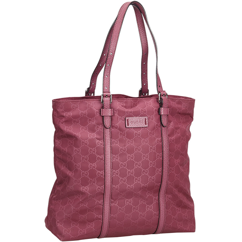 

Gucci Pink Nylon GG Tote Bag