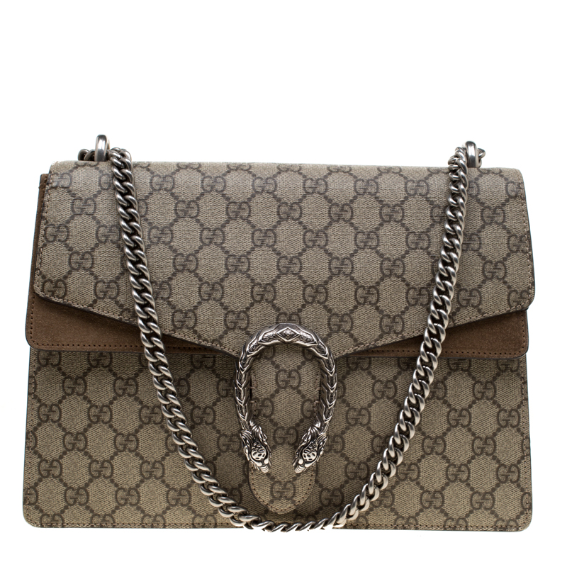 مملوكة مسبقًا حقيبة كتف غوتشي ديونيسوس كانفاس سوبريم GG بيج متوسطة