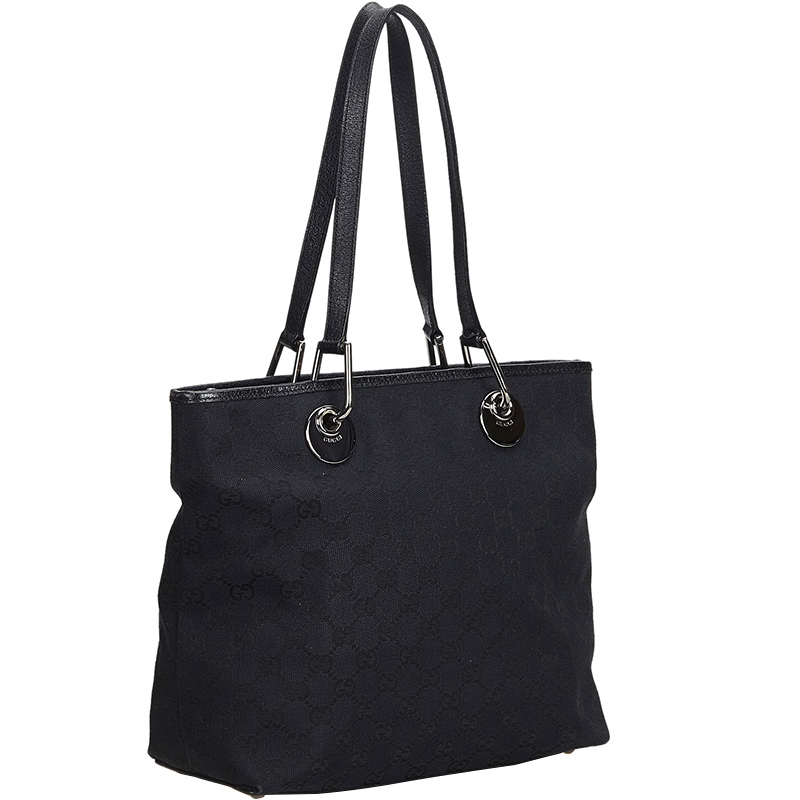 

Gucci Black GG Jacquard Canvas Eclipse Tote Bag