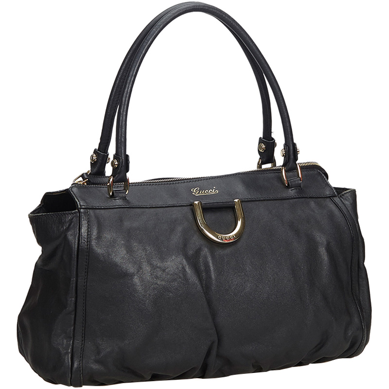 

Gucci Black Guccissima Leather Abbey Everyday Bag